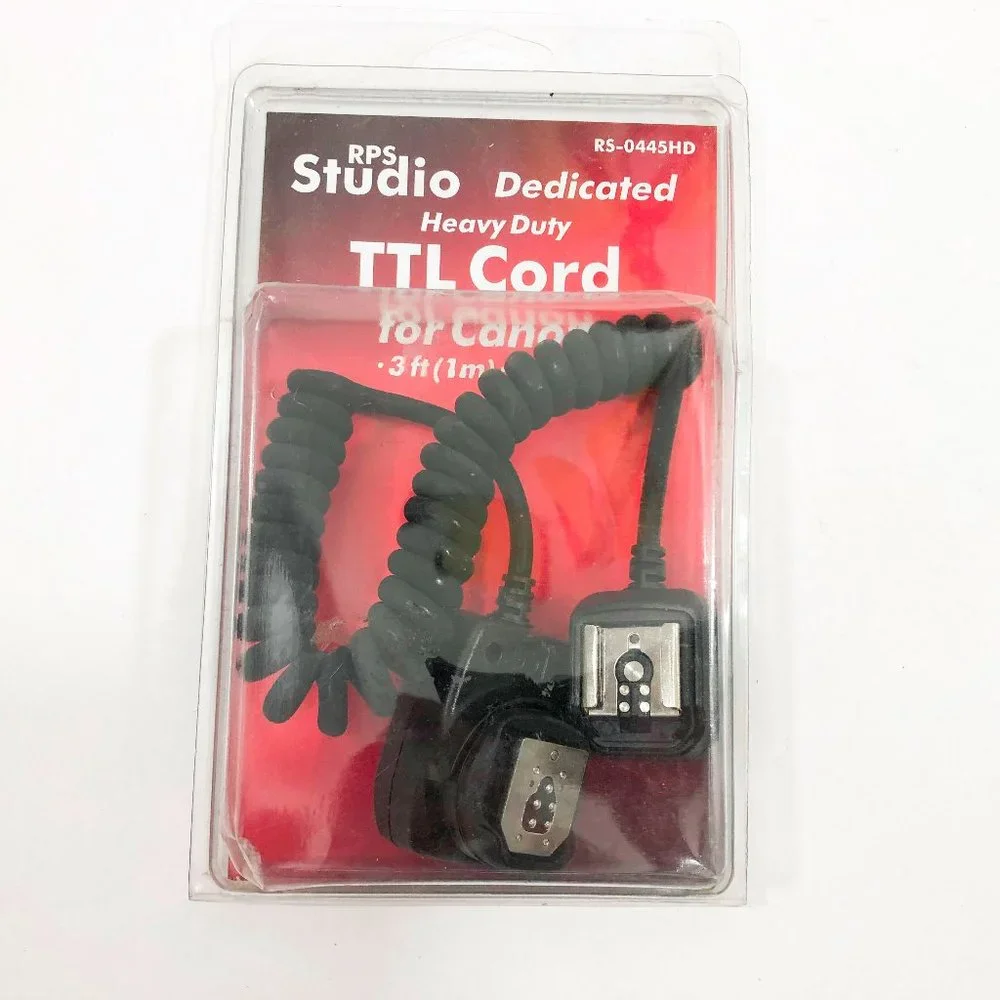 NWT RPS Studio Dedicated Heavy Duty TTL Flash Cord for Canon EOS Cameras